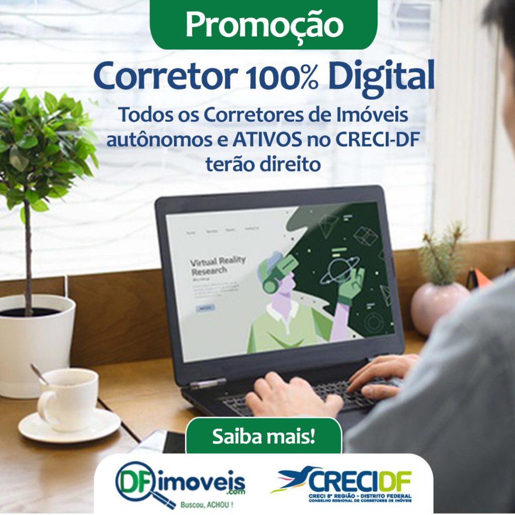 Promoção corretor 100% digital dfimoveis